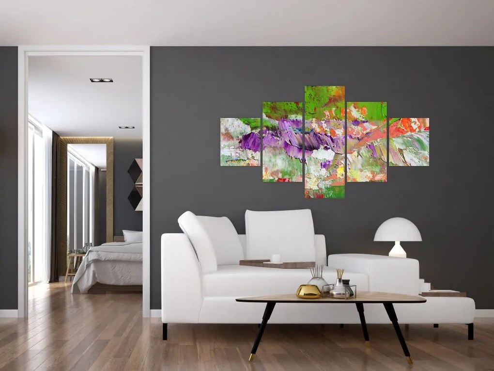 Obraz abstrakcji - malarstwo (125x70 cm)