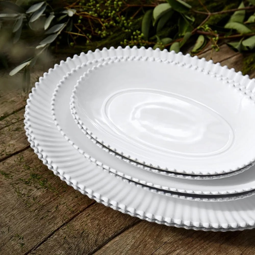 Biały kamionkowy półmisek 37x51 cm Pearl – Costa Nova