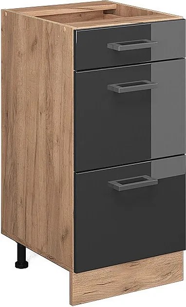 Szafka dolna do kuchni antracyt wysoki połysk 40x46x81.6 r-line