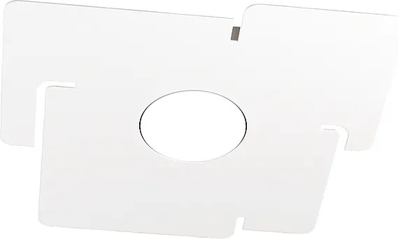 Lampa sufitowa LED ECHO Top Light z białego metalu, kwadratowy kształt z gniazdem na żarówkę Gx53