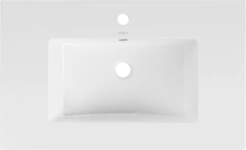 Mexen Atena umywalka wpuszczana w blat 76 x 46 cm, biała - 25017500