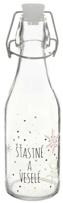 Orion Butelka z klipsem i zamknięciem Vločkaczerwona, 0,29 l, 290 ml