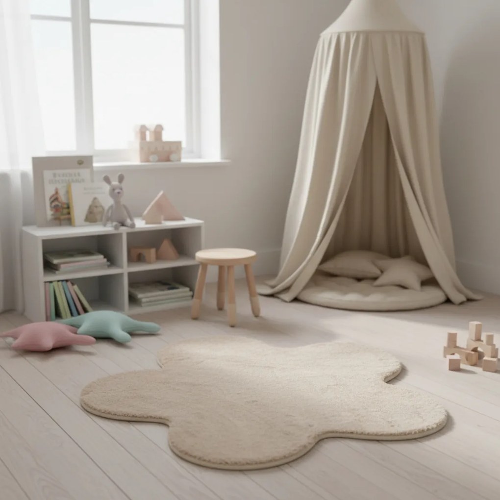 Dywan do pokoju dziecięcego kwiatek TELOS, 90 x 60 cm