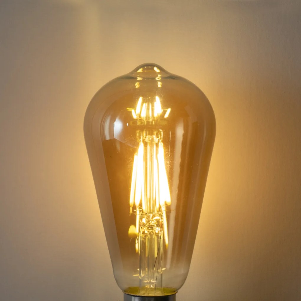 Zestaw 5 E27 dimbare LED lamp ST64 smoke glas 5W 450 lm 2700K