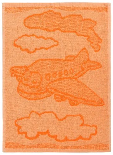 Ręcznik dziecięcy Plane orange, 30 x 50 cm