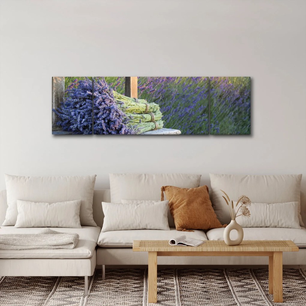Obraz - Pęczki lawendy (170x50 cm)
