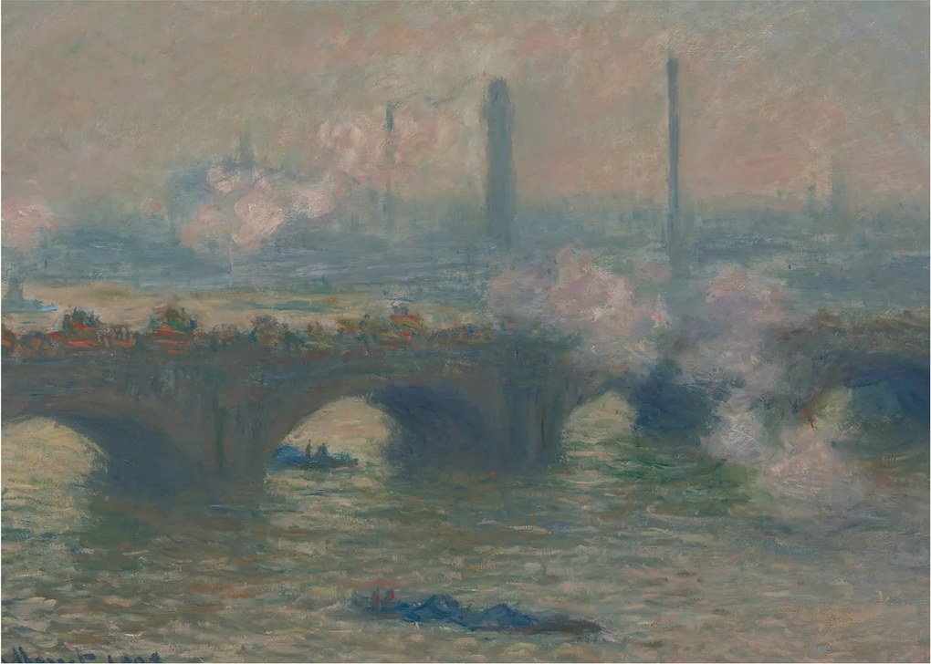 Obraz - Claude Monet, Waterloo Bridge, Gray Day, reprodukcje (70x50 cm)