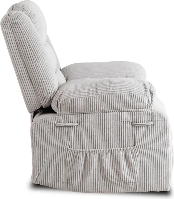 Fotel Rozkładany z Podnóżkiem ARTURO Szary Nowoczesny