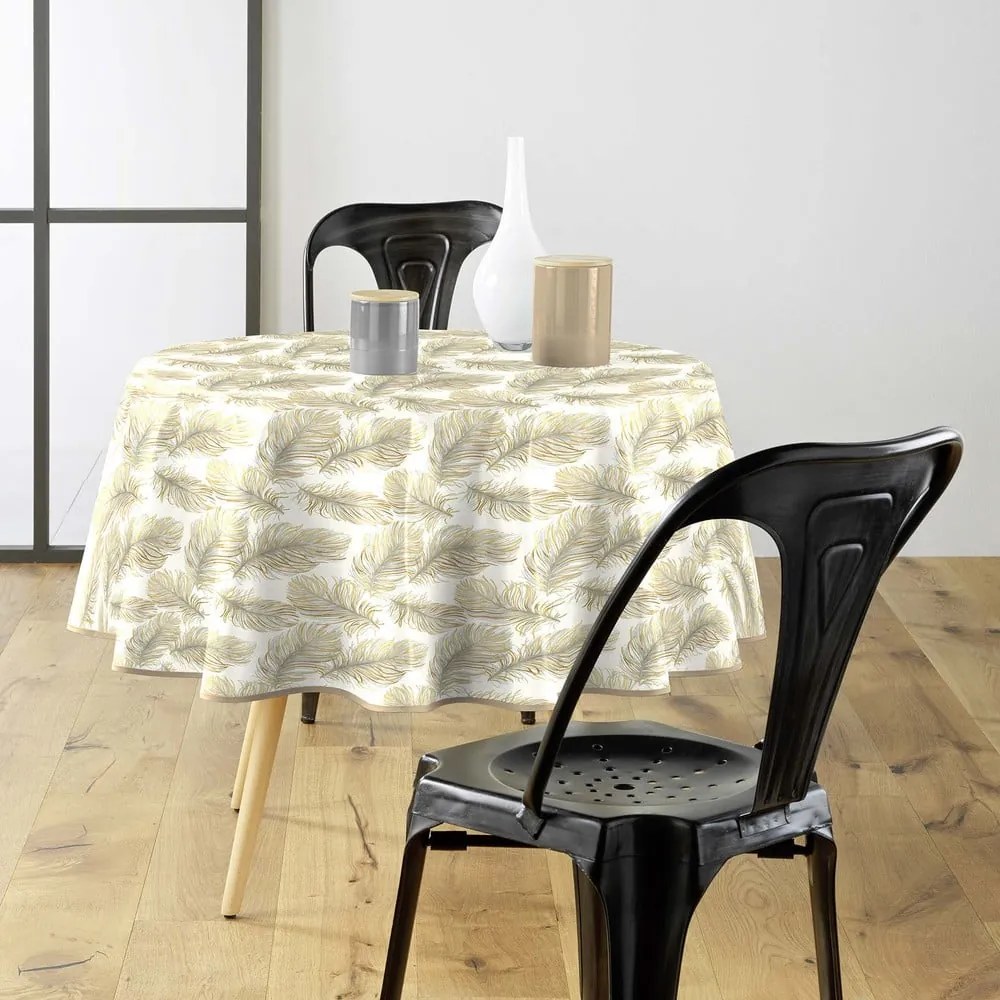 Obrus zmywalny ø 160 cm Plumina – douceur d'intérieur