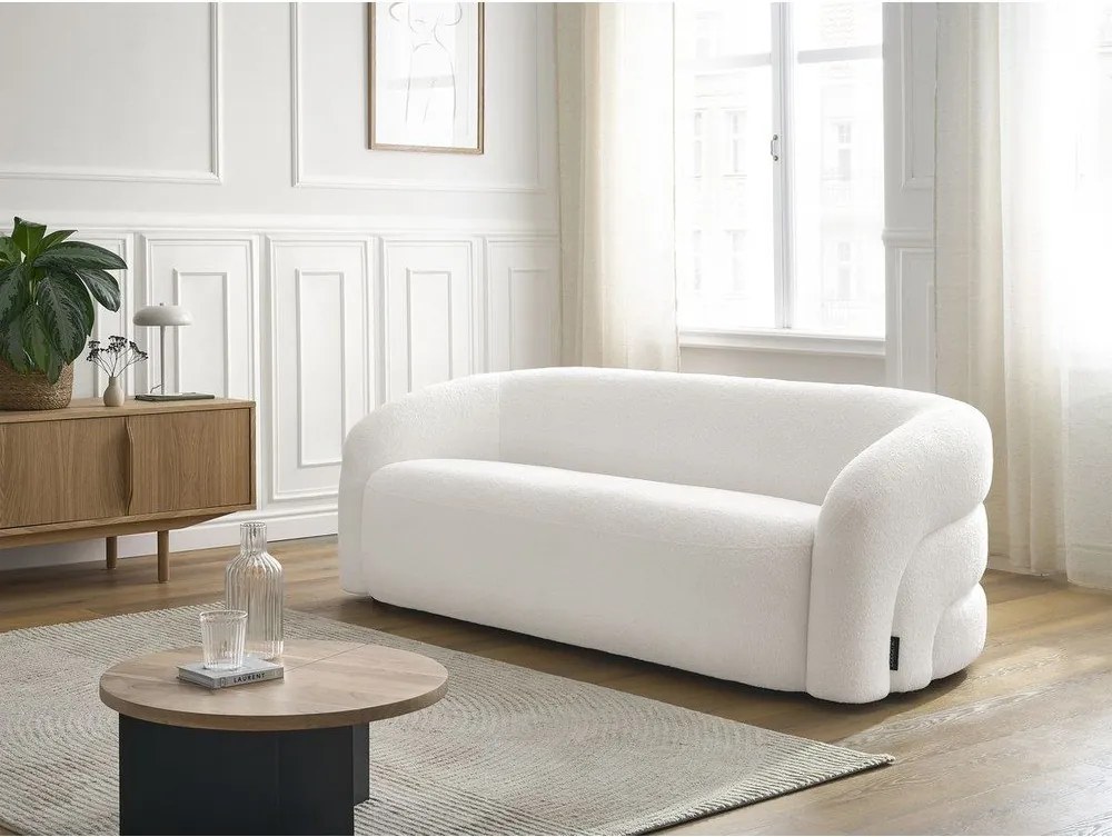 Biała sofa z materiału bouclé 193 cm Elina – Bobochic Paris