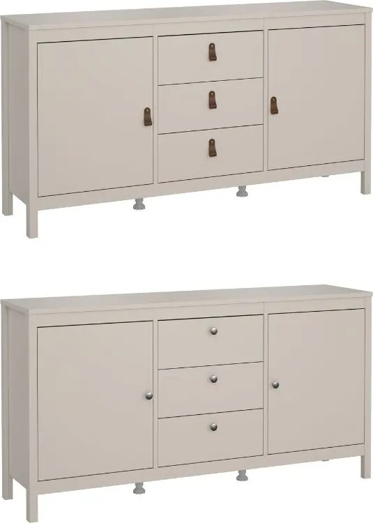 Komoda pokojowa z szafkami i szufladami Madrid 3+2, kaszmir mat