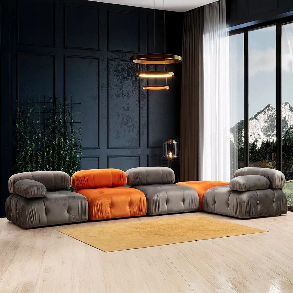 Taboret Bubble Pouffe Orange