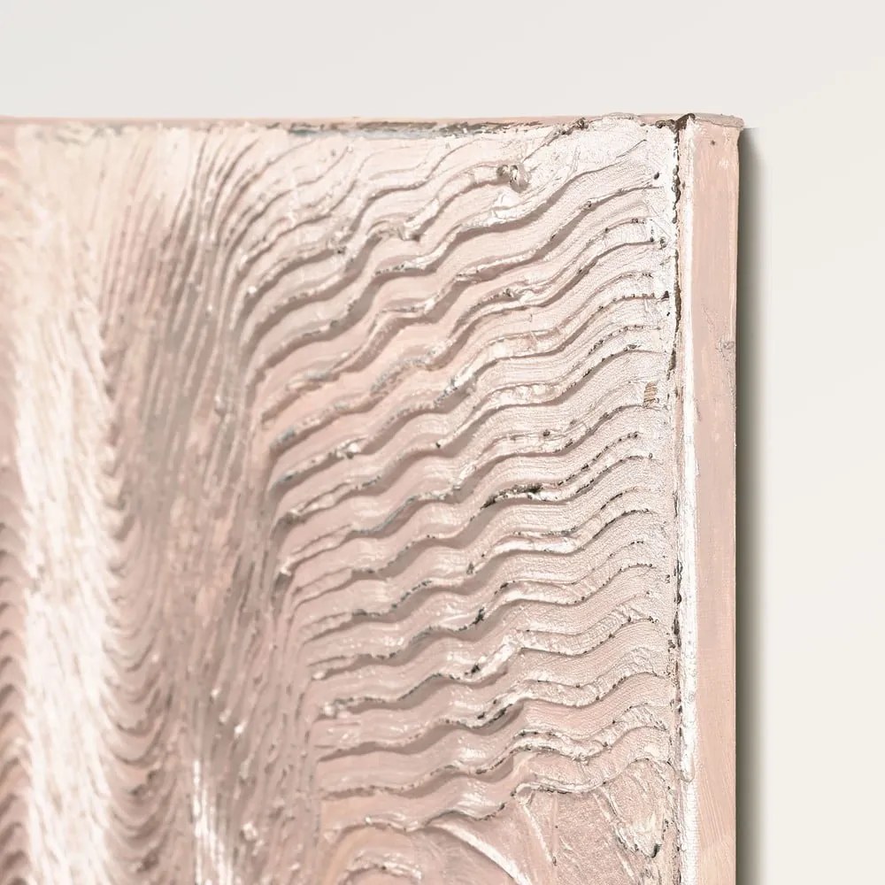 Ręcznie malowany obraz 88x118 cm Metallic Rose – Malerifabrikken