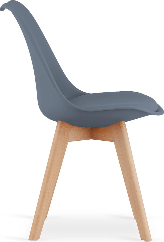 PROMOCJA Ciemnoszare krzesło BALI MARK z bukowymi nogami II gatunek