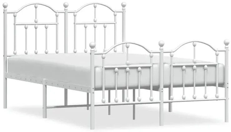 Białe metalowe łóżko industrialne 120x200 cm R2-H80