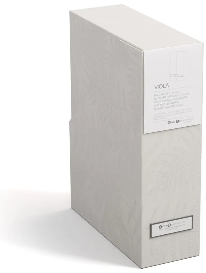 Kartonowe organizery na dokumenty zestaw 2 szt. Viola – Bigso Box of Sweden
