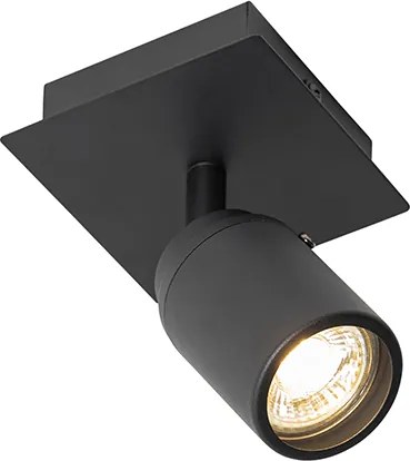 Nowoczesny reflektor łazienkowy czarny kwadratowy IP44 - Ducha