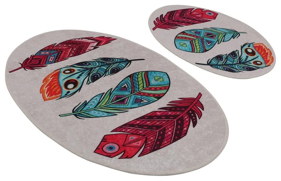 Dywaniki łazienkowe zestaw 2 szt. 60x100 cm Feather – Foutastic