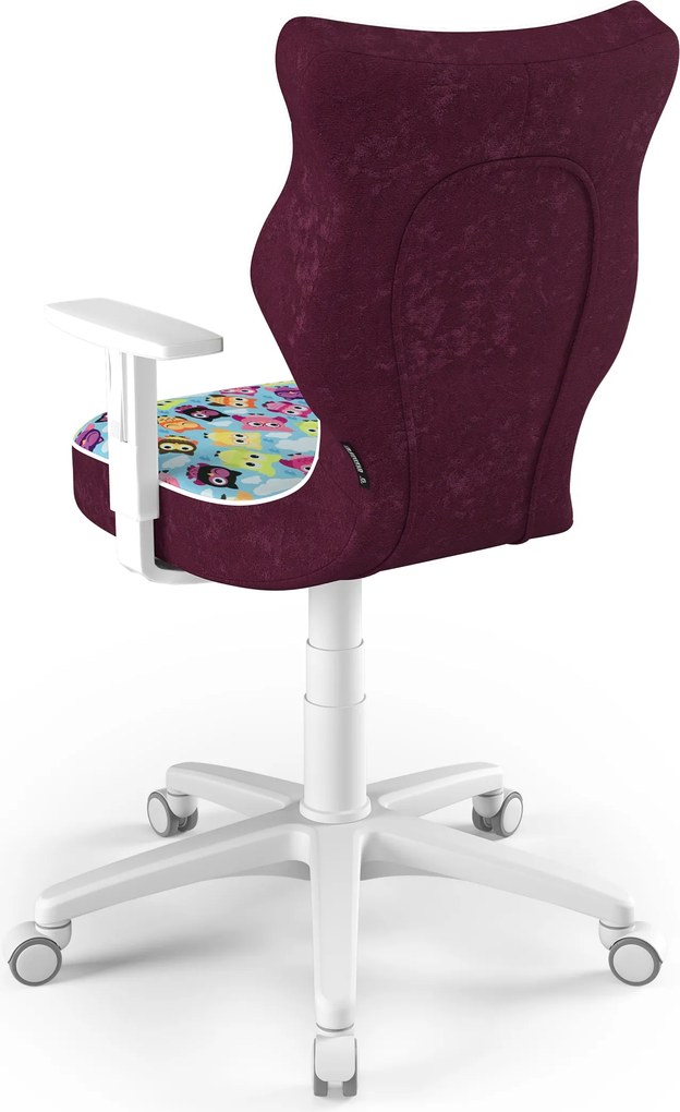 Krzesło obrotowe dla młodzieży Duo White rozmiar 6 (159-188 cm) z wzorami