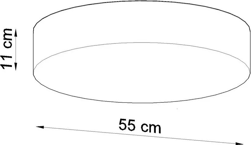 Lampa sufitowa w kolorze srebra ø 55 cm Atis – Sollux
