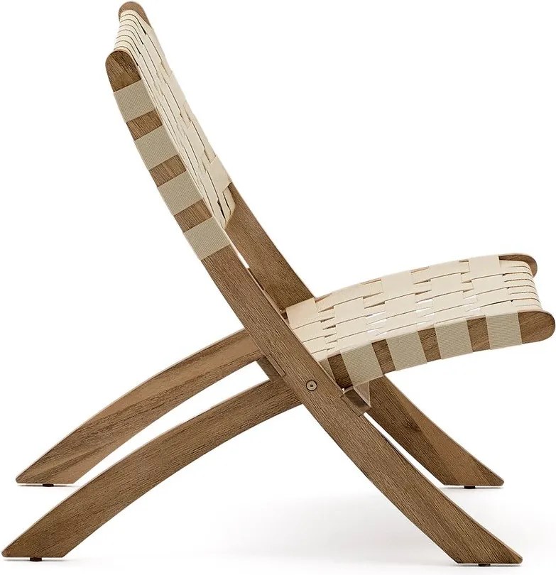 Drewniany fotel ogrodowy w naturalnym kolorze Chabeli – Kave Home