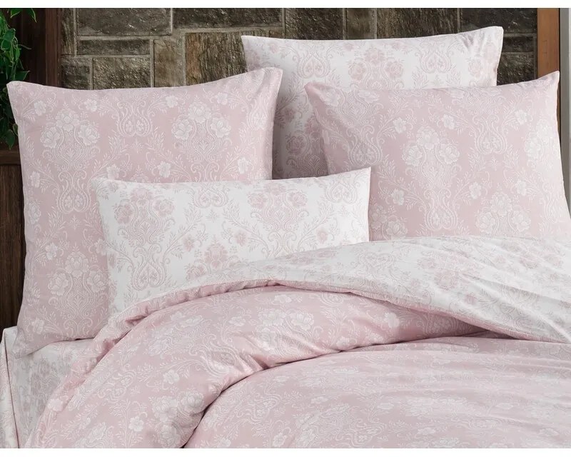 BedTex Bawełniana pościel Almina pudrowa, 140 x 220 cm, 70 x 90 cm, 140 x 220 cm, 70 x 90 cm