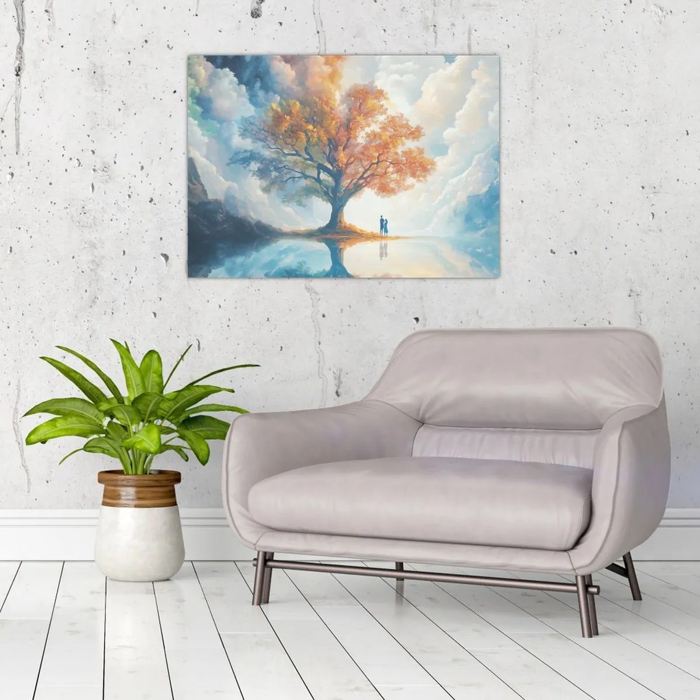 Obraz – Drzewo życia i miłości (70x50 cm)