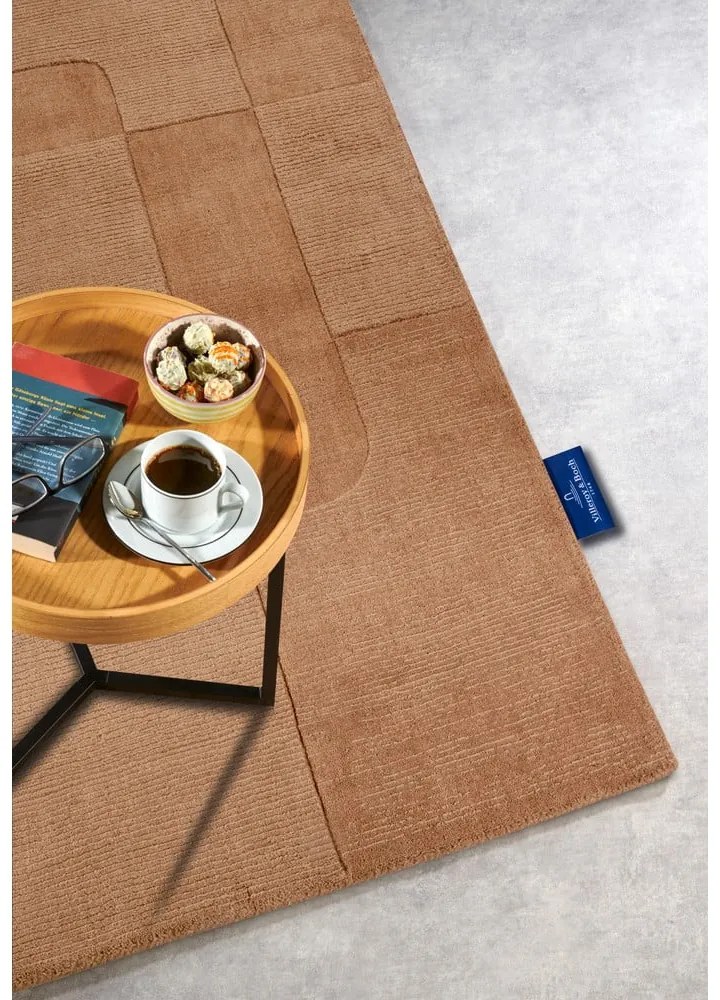Brązowy wełniany dywan tkany ręcznie 190x280 cm Charlotte – Villeroy&amp;Boch