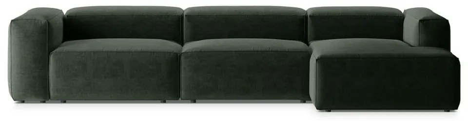 Zielony narożnik (prawostronny/z szezlongiem) Bergamo – Cosmopolitan Design