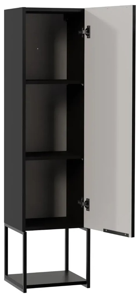 Szafka łazienkowa TURF BLACK INTAGE 1D 33cm czarna STRAMA