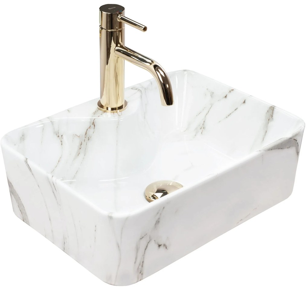 Umywalka Nablatowa REA Kelly Mini Aiax Shiny