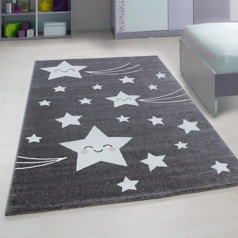 Dywan dziecięcy Kids Gwiazdki szare 200 cm x 290 cm