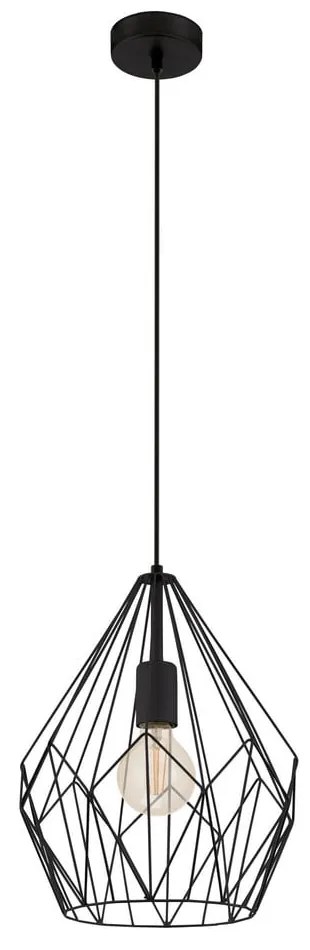 Czarna lampa wisząca z metalowym kloszem ø 31 cm CARLTON – EGLO