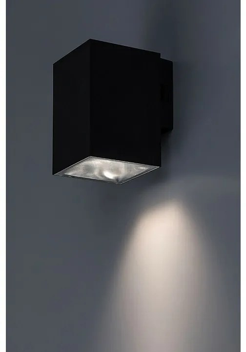 Rabalux 77156 zewnętrzna lampa ścienna LED Urfa, 9W, IP65, czarna, 11,5 cm