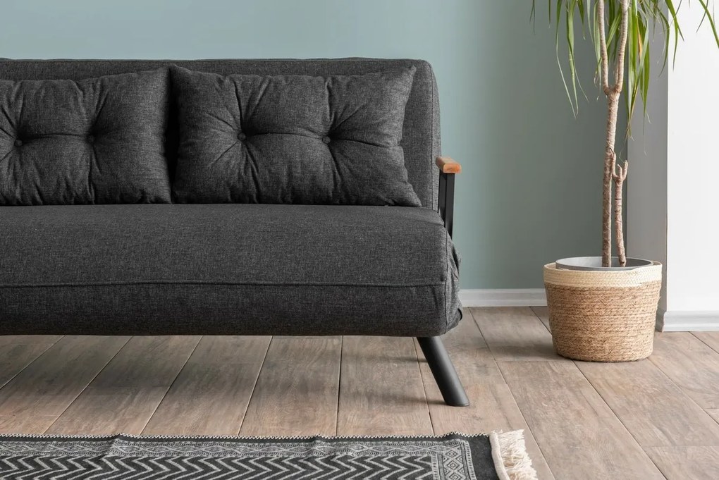 Sofa rozkładana Sando 2 ciemnoszara