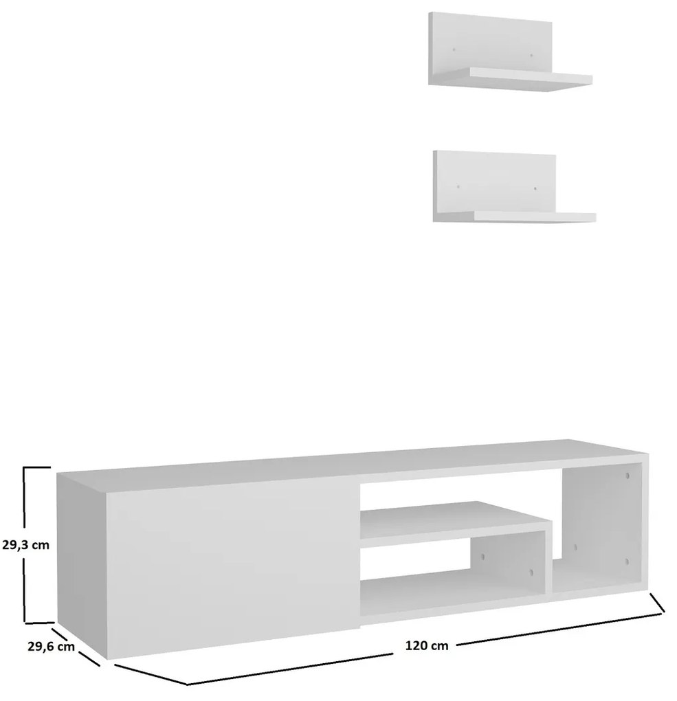 Stolik TV Zeplin White