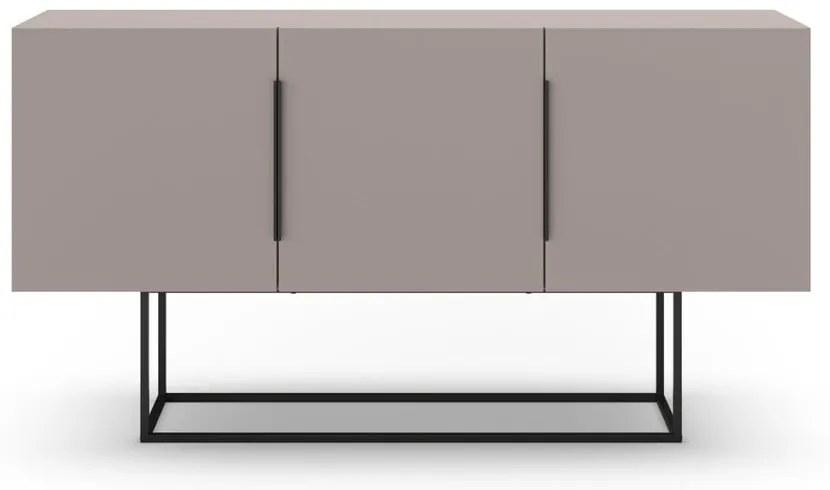 Szarobeżowa niska komoda 150x80 cm Titan – Marckeric