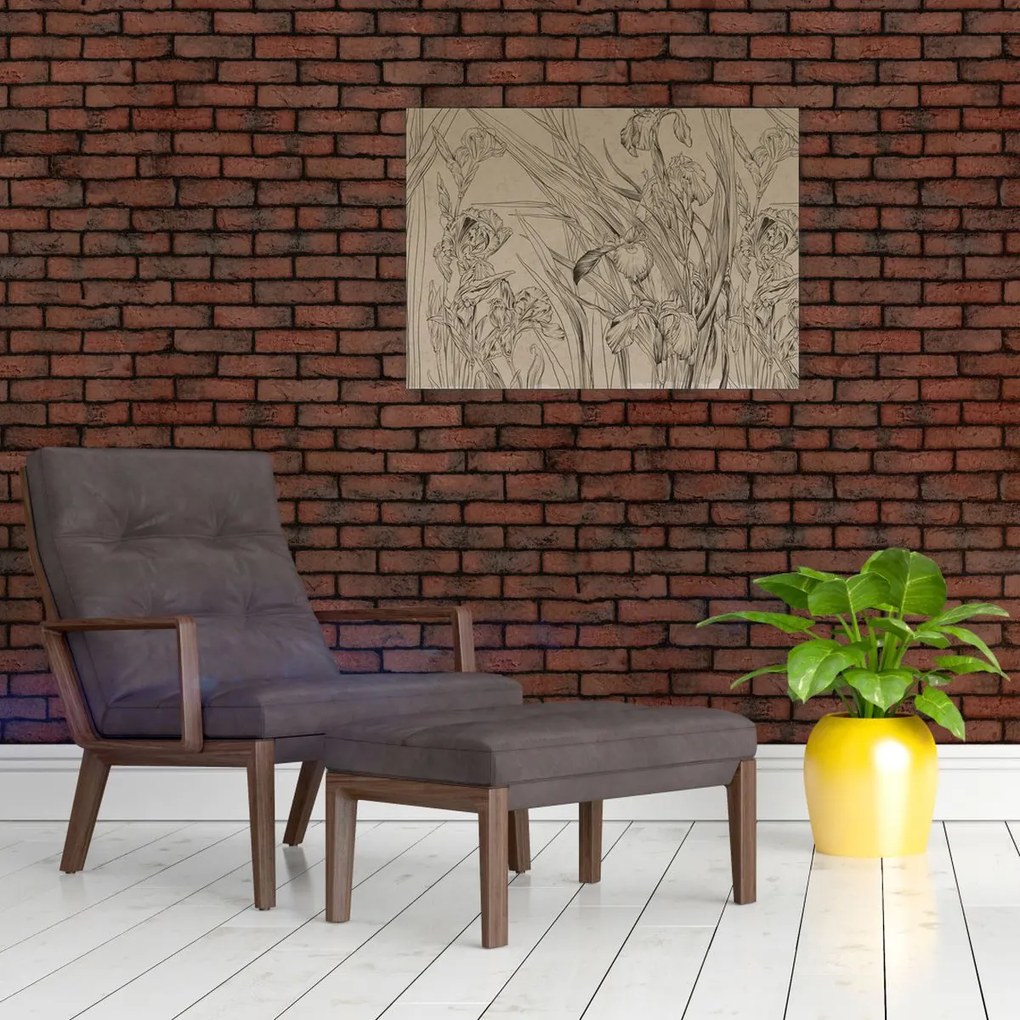 Obraz - Kontury roślin (70x50 cm)