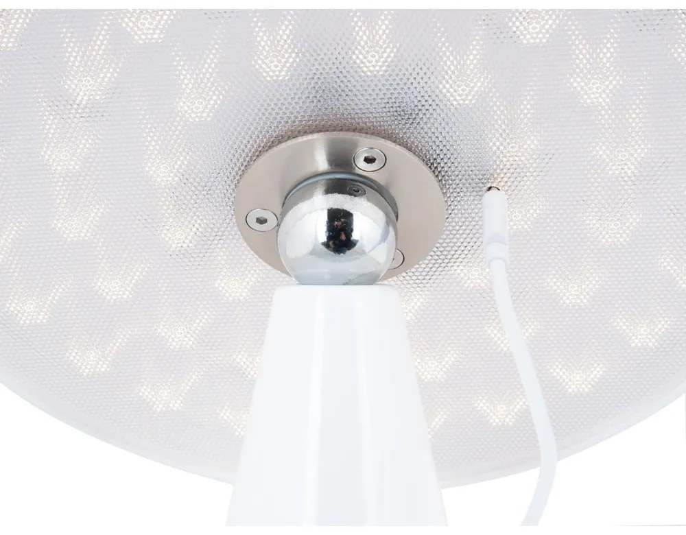 Biała lampa stołowa LED ze ściemniaczem (wysokość 26 cm) Phoebe – Leitmotiv
