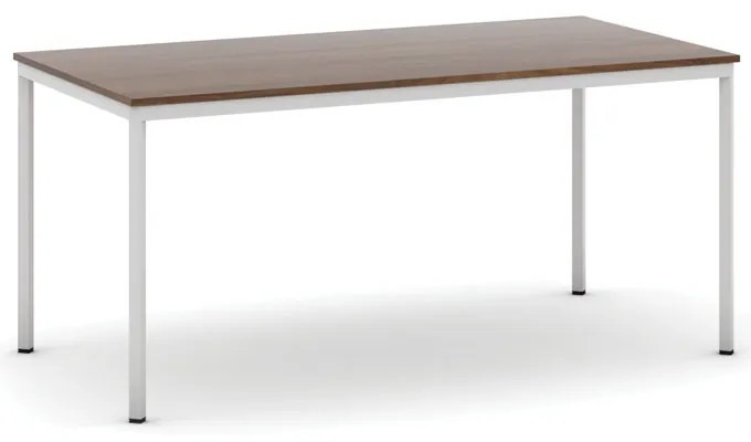 Stół jadalniany, 160x80 cm, szara podstawa, orzech