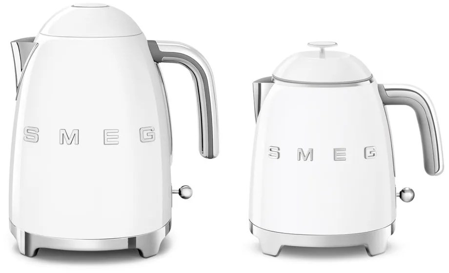 Biały czajnik elektryczny ze stali nierdzewnej 800 ml Retro Style – SMEG