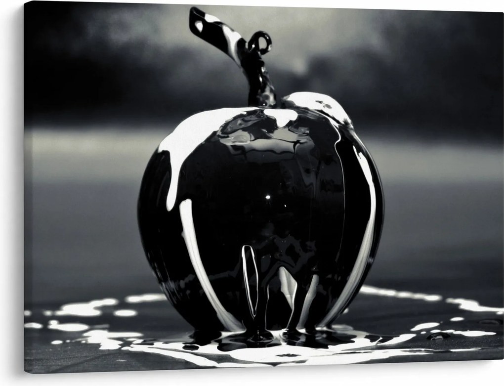 Obraz czarnego jabłka (70x50 cm)