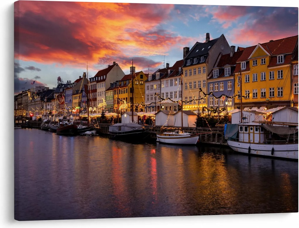 Obraz - Nyhavn, Kopenhaga (70x50 cm)