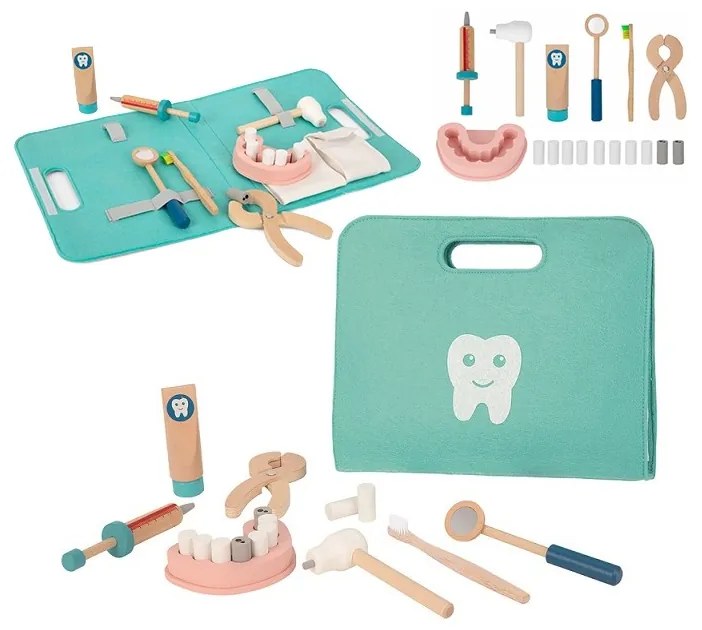 Tooky toy zestaw małego dentysty walizka lekarza 19 el. fsc