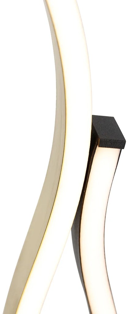 Design tafellamp zwart met goud incl. LED dimbaar - BlazeDesignerski Oswietlenie wewnetrzne