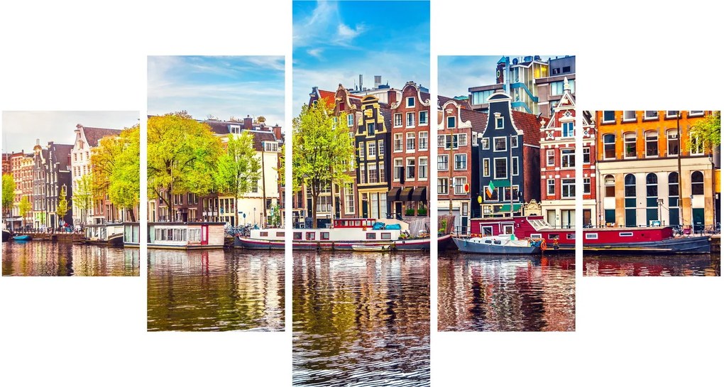 Obraz - Tańczące domy, Amsterdam (125x70 cm)
