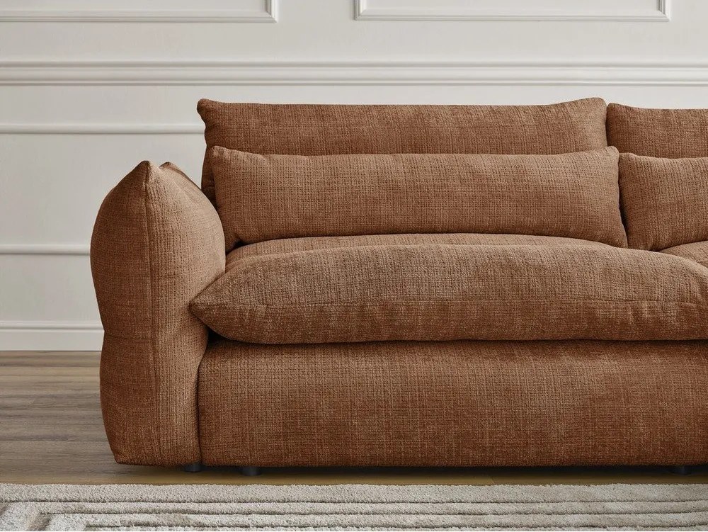 Pomarańczowa sofa z tkaniny szenilowej 276 cm Neil – Bobochic Paris