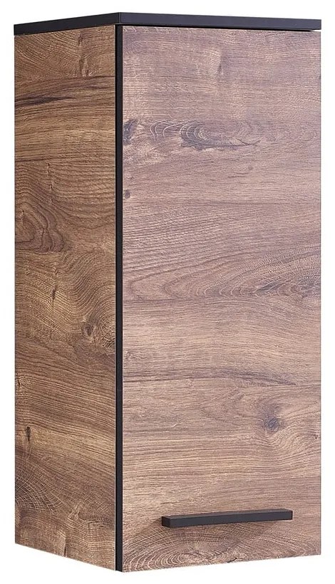 Brązowa wisząca szafka łazienkowa w dekorze dębu 30x72 cm Set 374 – Pelipal