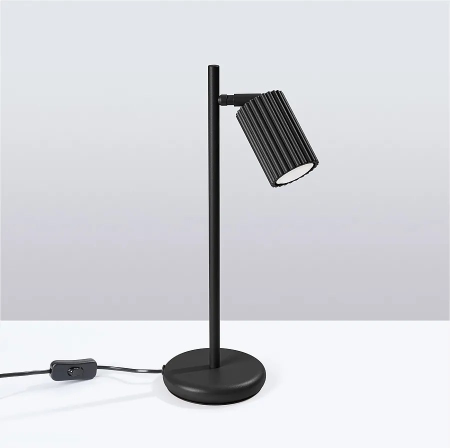 Lampa biurkowa minimalistyczny Gloow, aluminium - 1 źródło światła 4000K - L.14.5 x H.43 cm - czarny