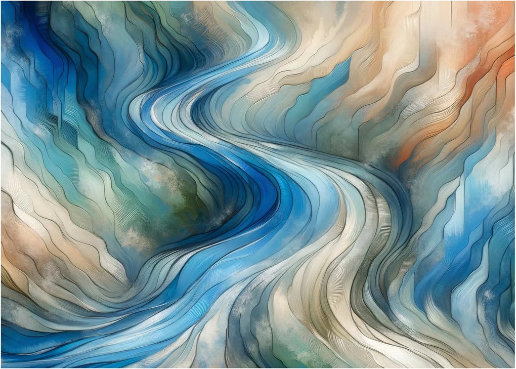 Obraz - Abstrakcyjny nurt (70x50 cm)